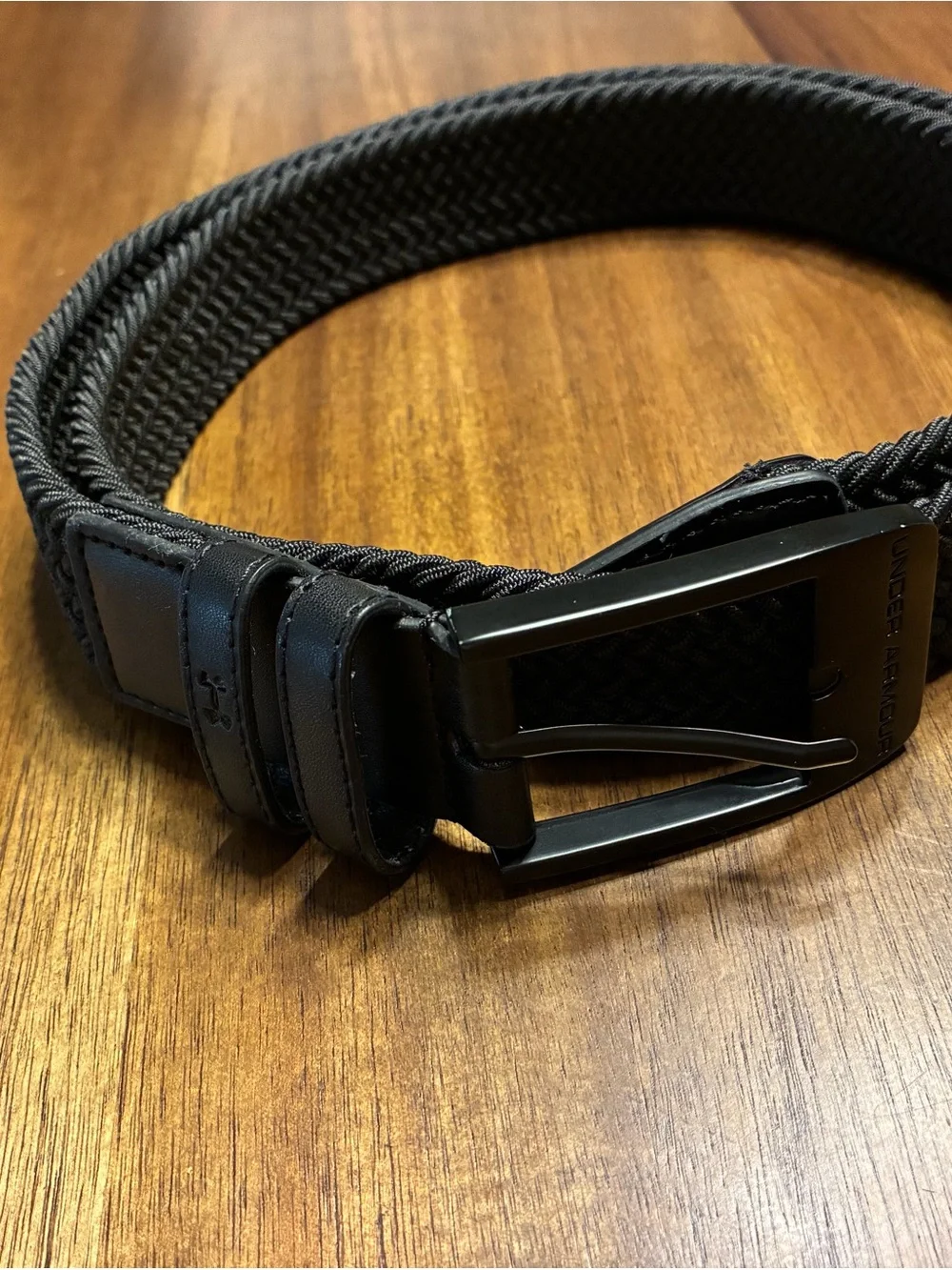 Under Armour Black Woven Stretch Belt with Matte Buckle